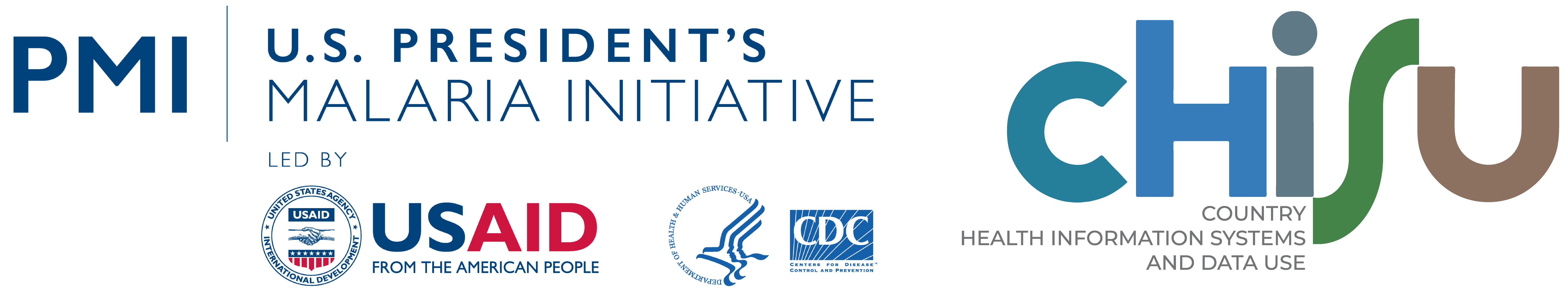Logo strip featuring USAID, CDC, and PMI logos, plus the CHISU logo.